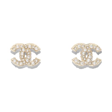 chanel metal strass earrings|chanel pendant earrings.